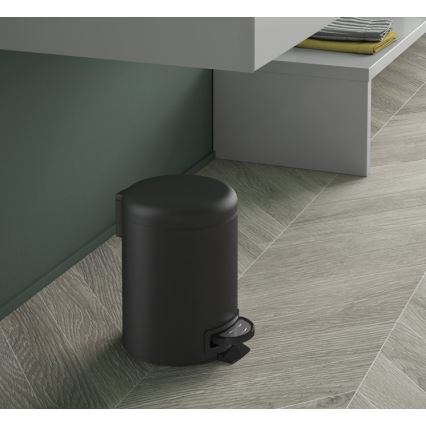 Gedy - Coș de gunoi POTTY 3 l cu închidere silențioasă, negru mat
