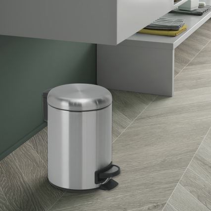 Gedy - Coș de gunoi POTTY 3 l, închidere silențioasă, inox