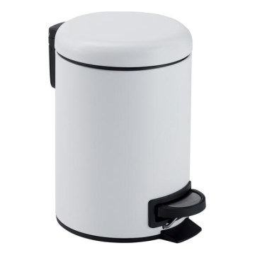 Gedy - Coș de gunoi POTTY 5 l, cu închidere silențioasă, alb