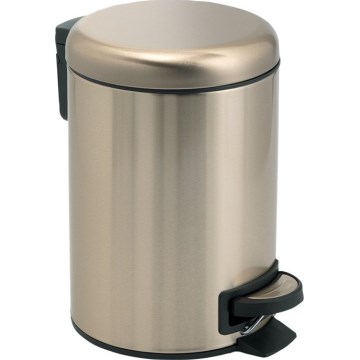 Gedy - Coș de gunoi POTTY, 5 L, închidere silențioasă, auriu mat