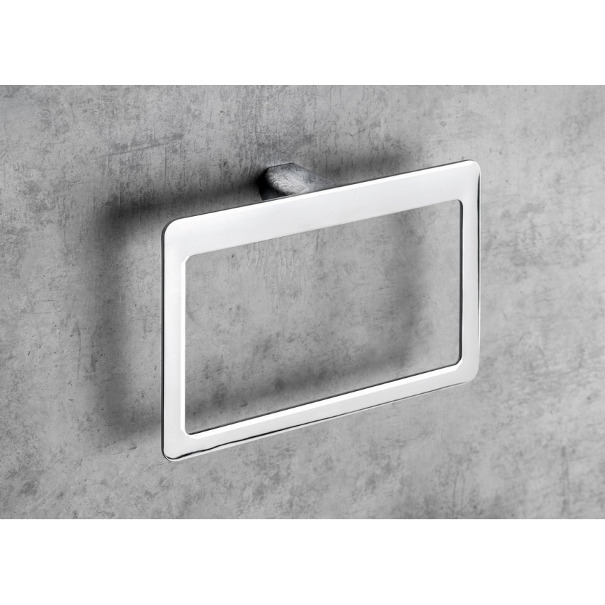 Gedy - Cuier de perete pentru prosoape PIRENEI 15x23 cm crom lucios
