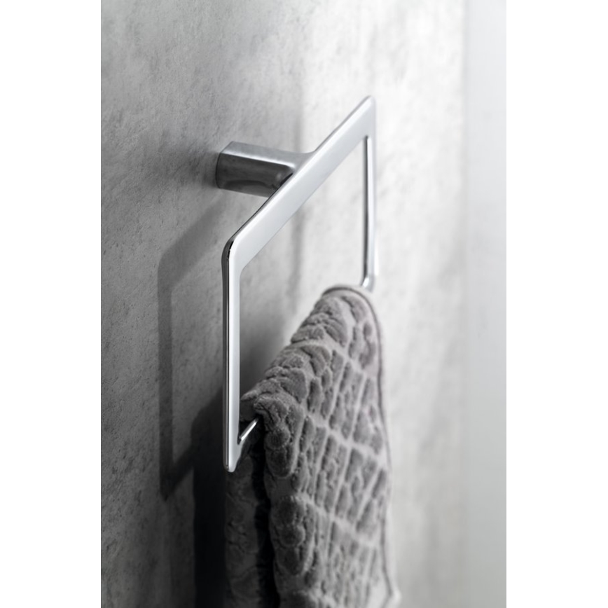 Gedy - Cuier de perete pentru prosoape PIRENEI 15x23 cm crom lucios