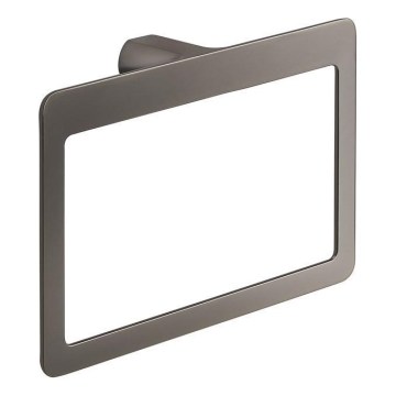 Gedy - Cuier de perete pentru prosoape PIRENEI 15x23 cm gri metalizat