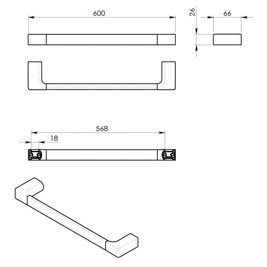 Gedy - Cuier de perete pentru prosoape PIRENEI 6,6x60 cm auriu