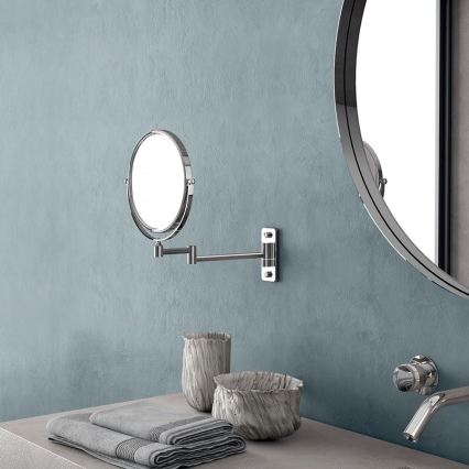 Gedy - Oglindă cosmetică de perete GAIA, crom lucios