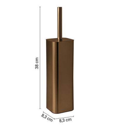 Gedy - Perie WC de podea JACK, bronz