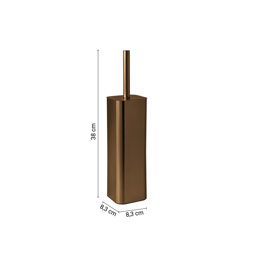 Gedy - Perie WC de podea JACK, bronz