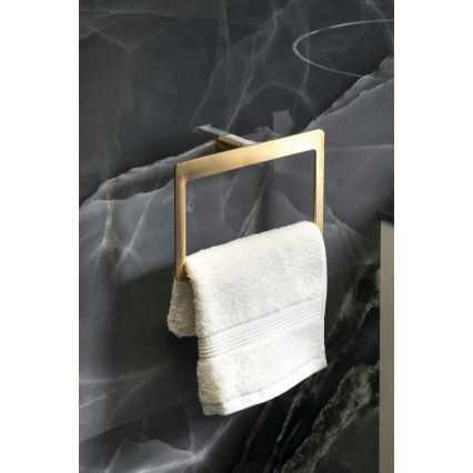 Gedy PIRENEI - Cuier de perete pentru prosoape, 15x23 cm, auriu mat