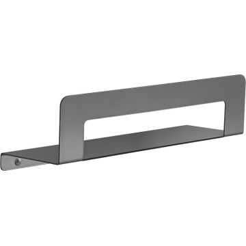 Gedy - Poliță CLEO cu suport pentru prosoape, 30 cm, gri metalizat
