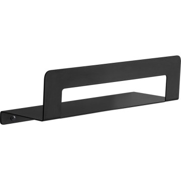 Gedy - Poliță cu bară pentru prosoape CLEO, 30 cm, negru mat