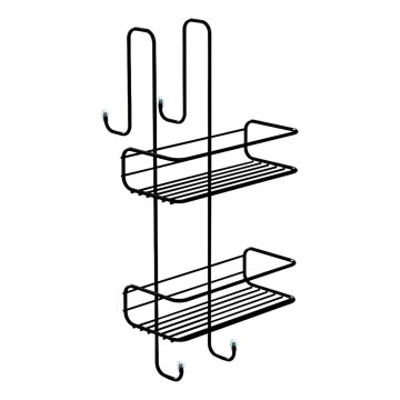 Gedy - Poliță de perete pentru duș CHROM LINE 49x24 cm negru mat