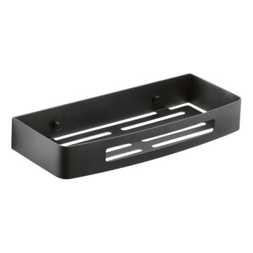 Gedy - Poliță de perete pentru duș SMART, 30 x 12,8 cm, negru mat