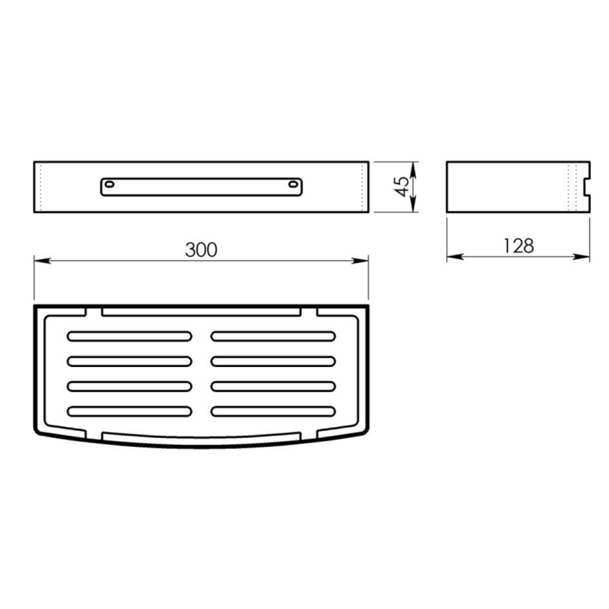 Gedy - Poliță de perete pentru duș SMART 30x12,8 cm auriu mat