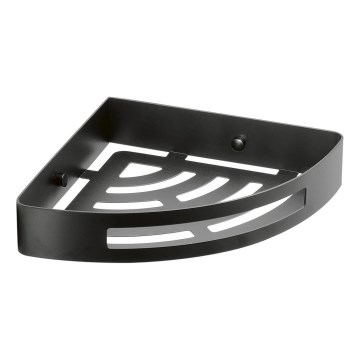 Gedy - Raft de colț pentru duș SMART 21 x 4,5 cm, negru mat