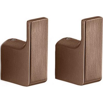 Gedy - Set 2 buc. cârlige de perete PIRENEI, finisaj bronz