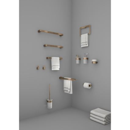 Gedy - Set 2 buc. cârlige de perete PIRENEI, finisaj bronz