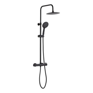 Gedy - Set de duș cu baterie STAR PLUS, negru mat