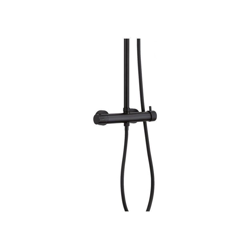 Gedy - Set de duș cu baterie STAR PLUS, negru mat