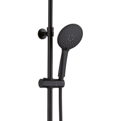 Gedy - Set de duș cu baterie STAR PLUS, negru mat