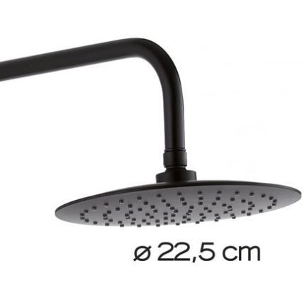 Gedy - Set de duș cu baterie STAR PLUS, negru mat