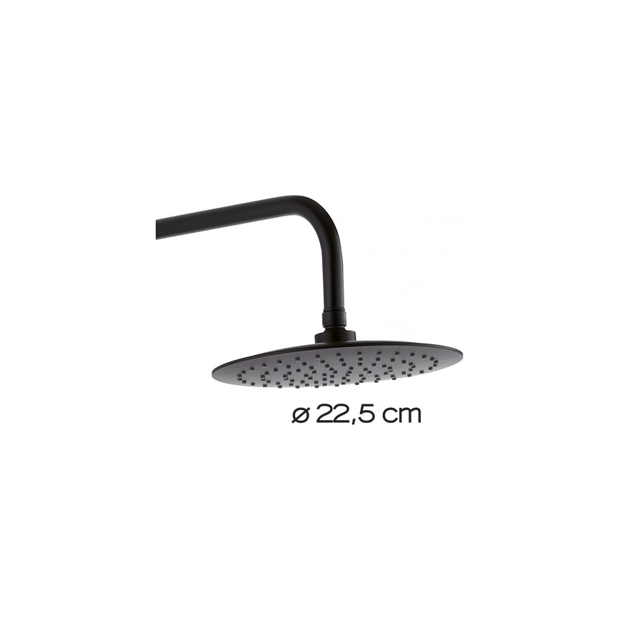Gedy - Set de duș cu baterie STAR PLUS, negru mat