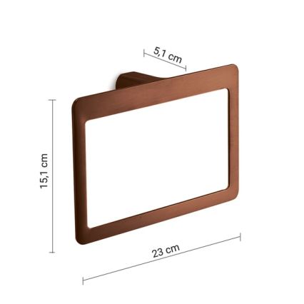 Gedy - Suport de perete pentru prosoape PIRENEI 15x23 cm bronz
