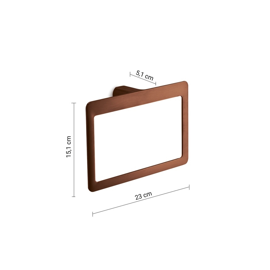 Gedy - Suport de perete pentru prosoape PIRENEI 15x23 cm bronz