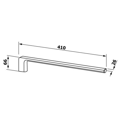 Gedy - Suport de perete pentru prosoape PIRENEI 6,6x41 cm negru mat