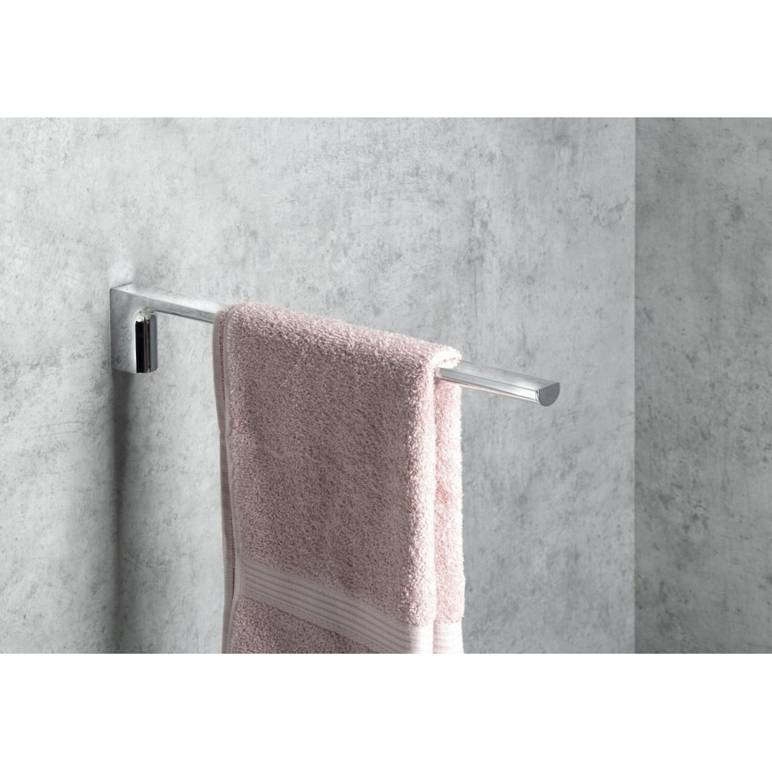 Gedy - Suport de prosoape montat pe perete PIRENEI, 6,6 x 41 cm, crom lucios