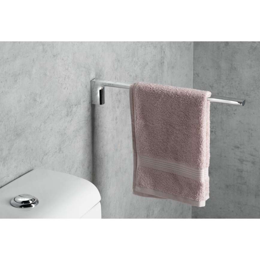 Gedy - Suport de prosoape montat pe perete PIRENEI, 6,6 x 41 cm, crom lucios