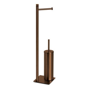 Gedy - Suport pentru hârtie igienică și perie WC TRILLY bronz