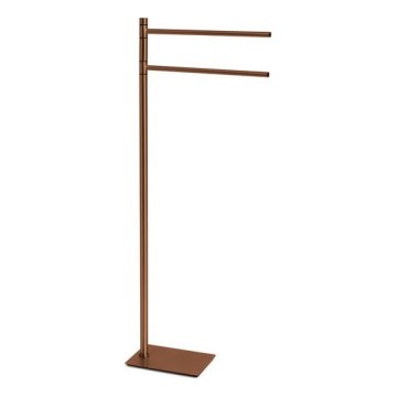 Gedy - Suport pentru prosoape cu agățător TRILLY, 83,5 cm, bronz