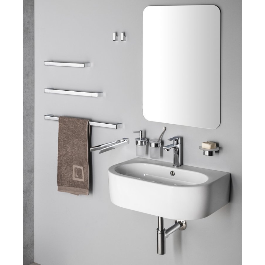 Gedy - Suport pentru prosoape de perete PIRENEI 6,6x60 cm, crom lucios