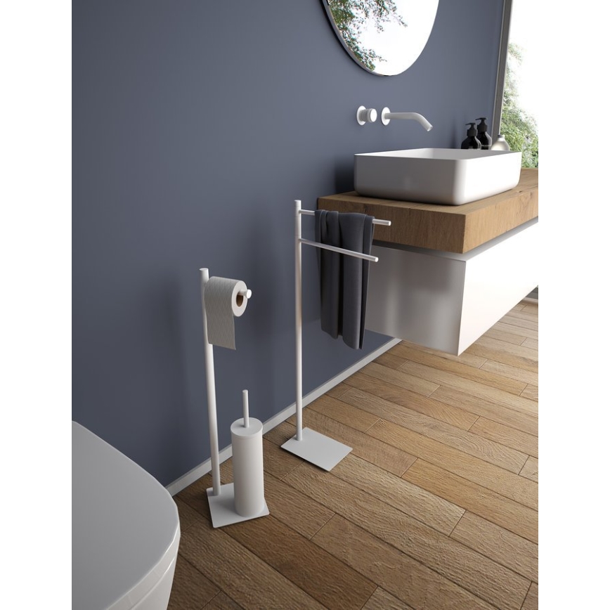 Gedy - Suport pentru prosoape TRILLY, 83,5 cm, alb mat