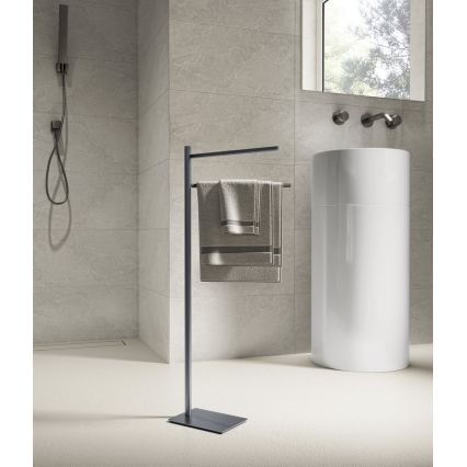 Gedy - Suport pentru prosoape TRILLY, 83,5 cm, gri metalizat