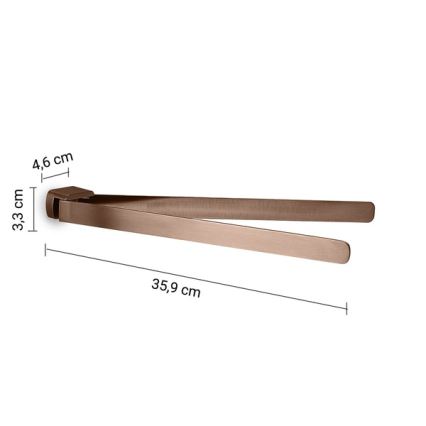 Gedy - Suport rotativ de perete pentru prosoape PIRENEI, 36 cm, bronz