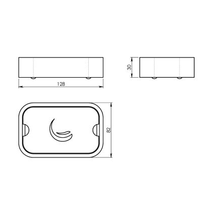 Gedy - Suport săpun NINFEA alb/bambus