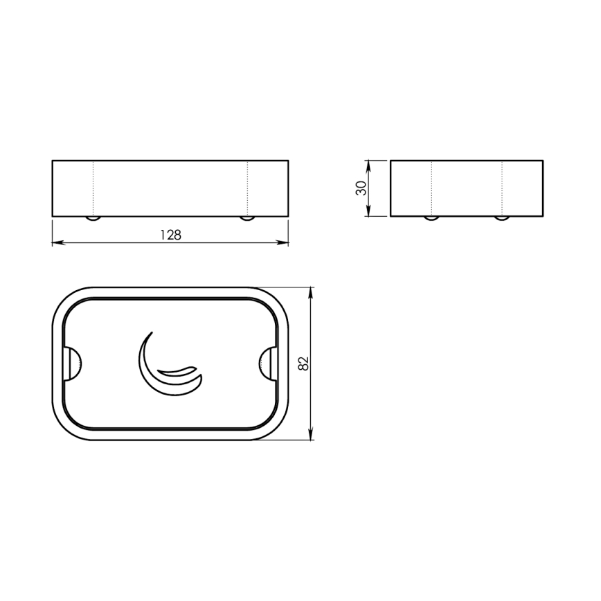 Gedy - Suport săpun NINFEA alb/bambus