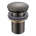 Gedy - Ventil CLICK-CLACK pentru lavoar, Ø 6,6 cm, gri metalizat