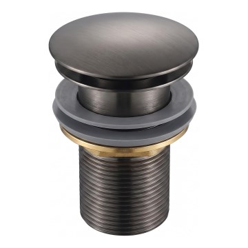 Gedy - Ventil CLICK-CLACK pentru lavoar, Ø 6,6 cm, gri metalizat