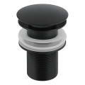 Gedy - Ventil Click-Clack pentru lavoar, Ø 6,6 cm, negru mat