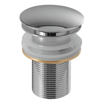 Gedy - Ventil de scurgere CLICK-CLACK pentru lavoar, diametru 6,6 cm, crom lucios