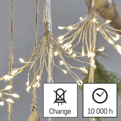 Ghirlandă 150 LED, 5,35 m, alb cald