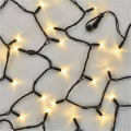 Ghirlandă conectabilă 100xLED/10m IP44, alb cald, negru