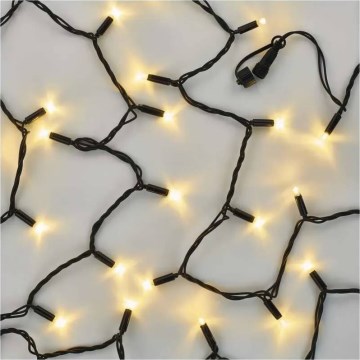 Ghirlandă conectabilă 100xLED/10m IP44, alb cald, negru
