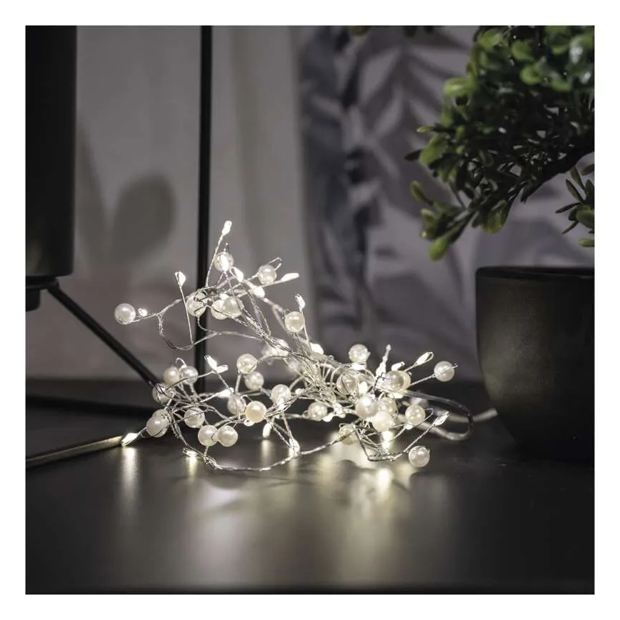 Ghirlandă de Crăciun LED 40xLED/3xAA 1,5 m alb cald