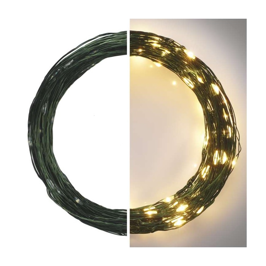 Ghirlandă de Crăciun LED pentru exterior 150 LED/20 m IP44 alb cald
