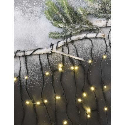 Ghirlandă de Crăciun LED pentru exterior 200 x LED/8 moduri 8,6 m IP44 alb cald