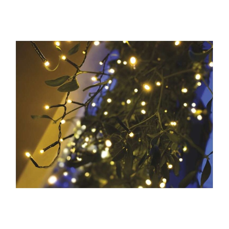 Ghirlandă de Crăciun LED pentru exterior 200 x LED/8 moduri 8,6 m IP44 alb cald