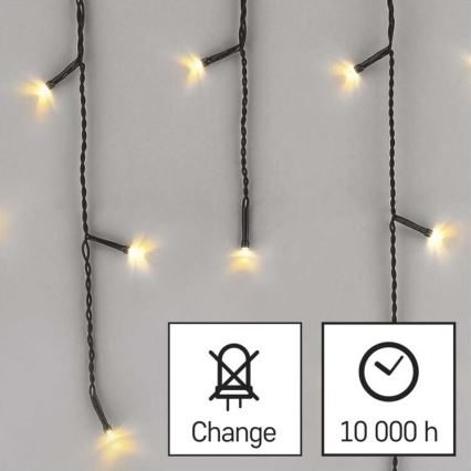 Ghirlandă de Crăciun LED pentru exterior 200 x LED/8 moduri 8,6 m IP44 alb cald
